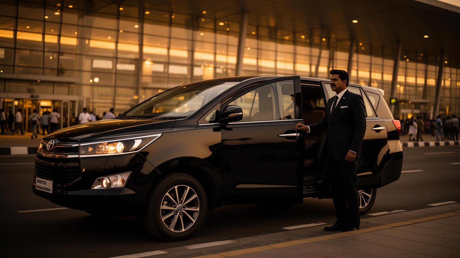 Premium Toyota Innova Crysta with chauffeur at Delhi IGI Terminal 3